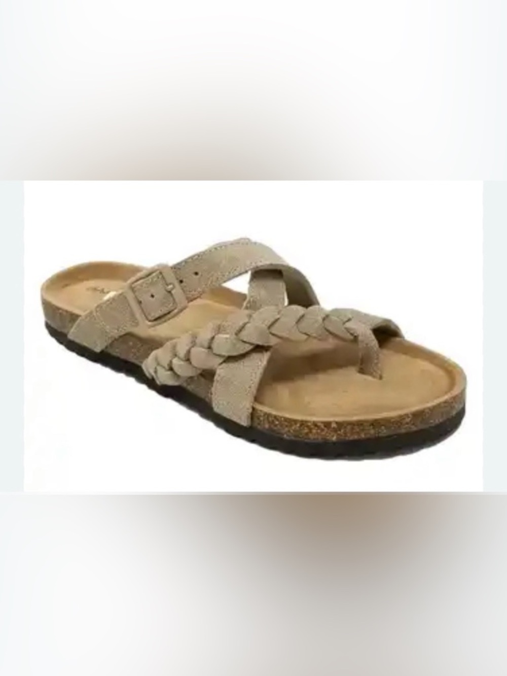 New!🎉 GAAHUU Suede Criss-Cross Strap Slide Sandal Size 8